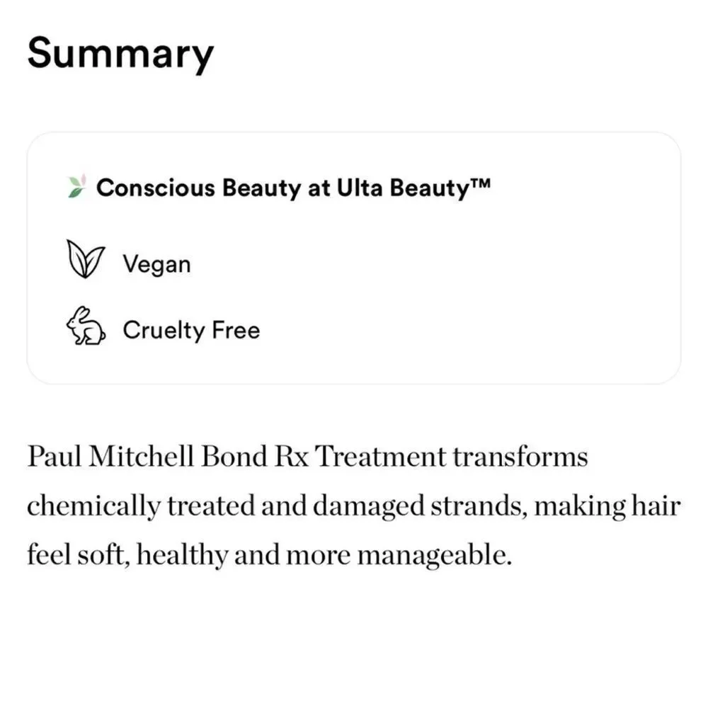 $10🌟 Paul Mitchell Bond Rx Treatment